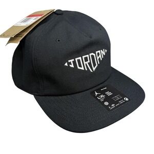 Jordan Hat‎ Cap Snap Back Mens L/XL Black Pro Cap Jumpman Logo Basketball